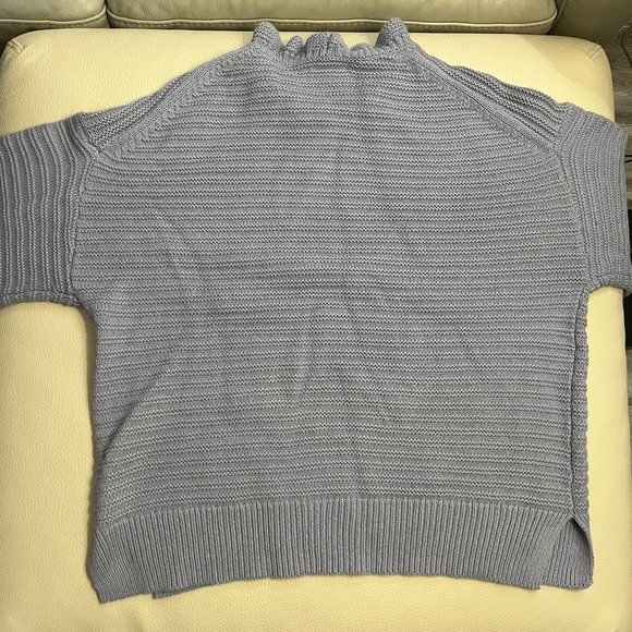 NWT - Madewell Women’s Merino Wool Blended Ruffled Collar Sweater - Size XL - Picture 7 of 9